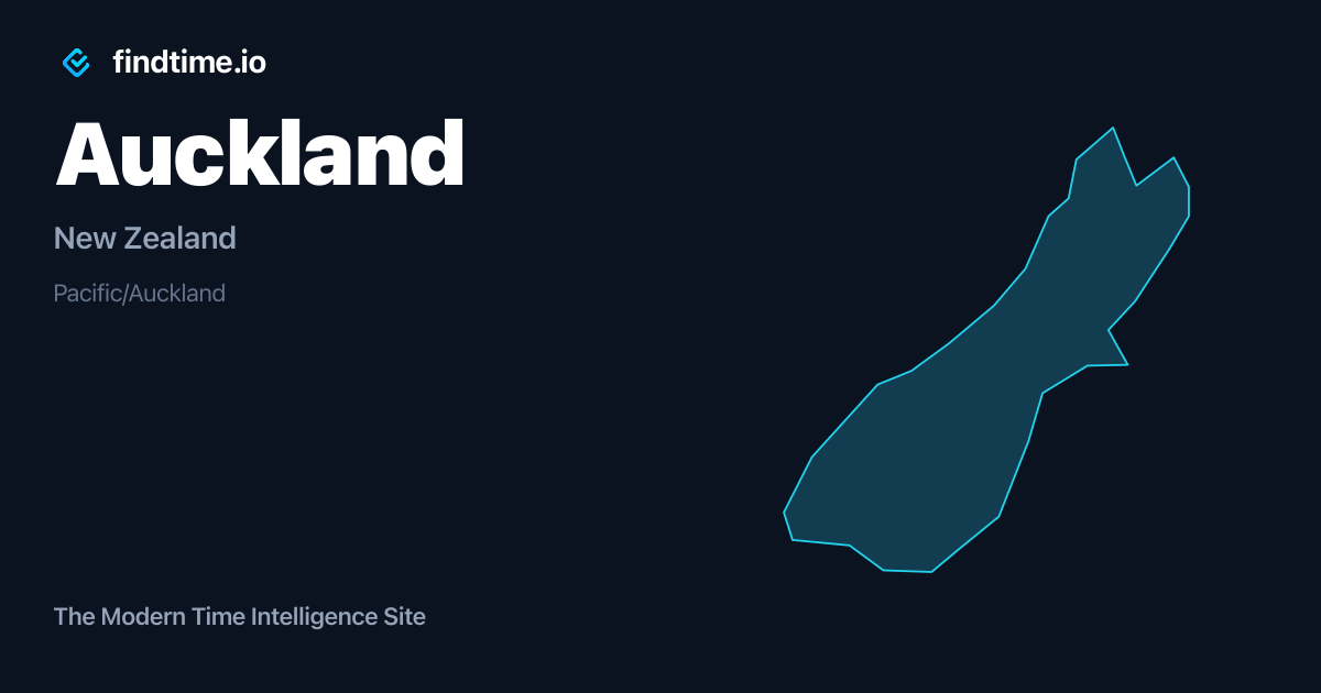 Current Local Time in Auckland, New Zealand | findtime.io